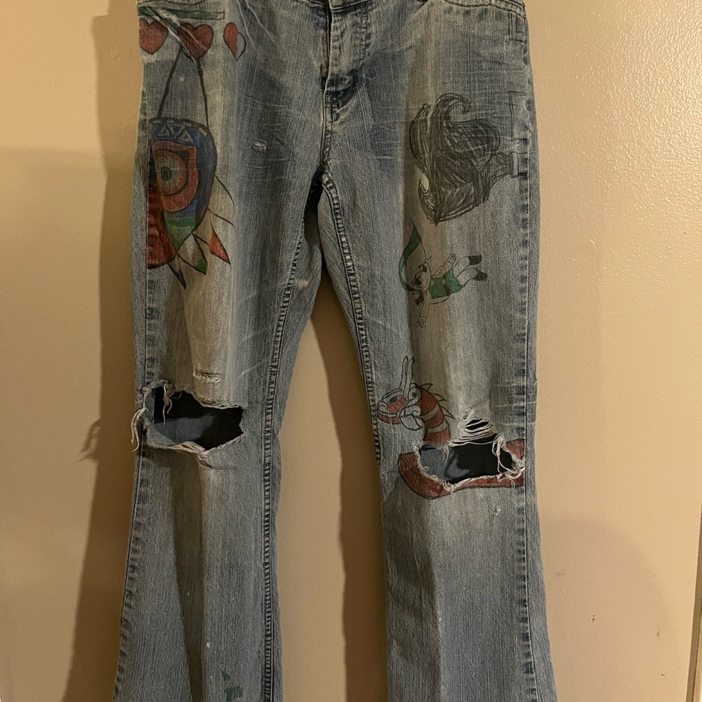 Bohemian‎ Artistic Flare Jeans